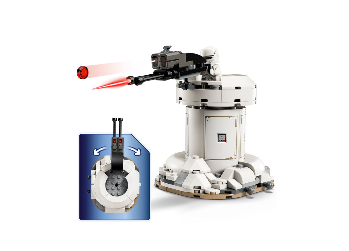 LEGO Star Wars AT-RT Attack Building Set with posable walker and defense tower with stud shooters