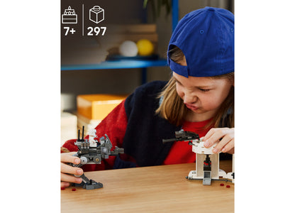 LEGO Star Wars AT-RT Attack Building Set with posable walker and defense tower, 297 pieces