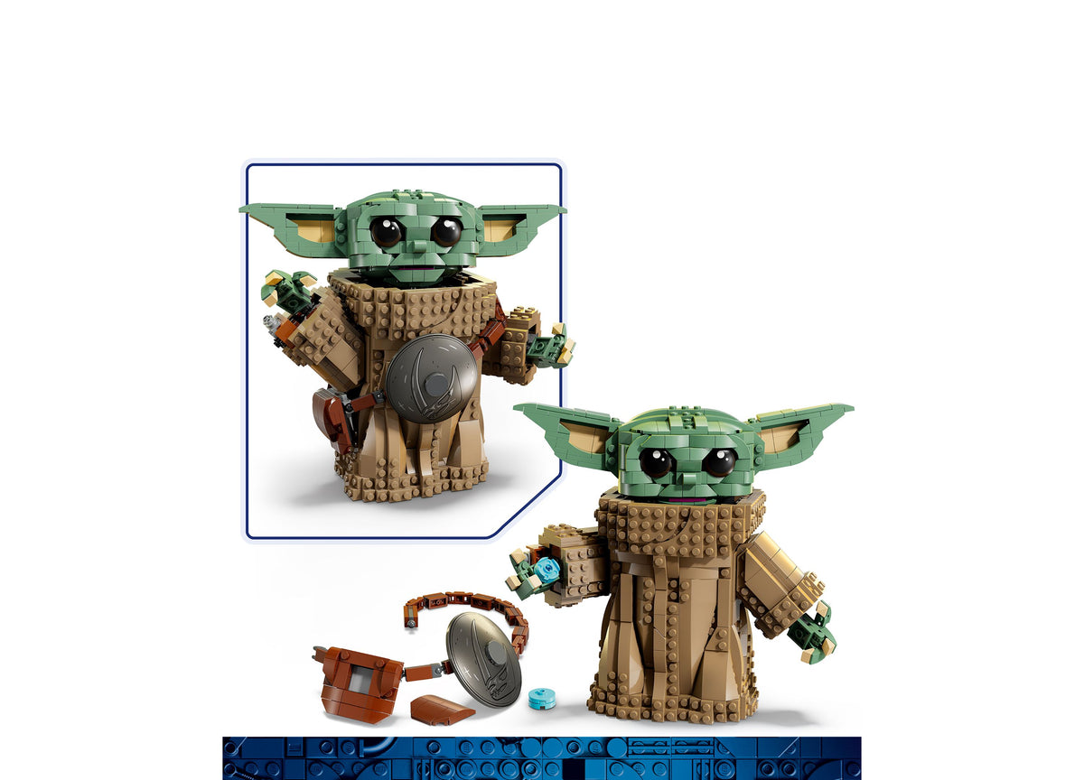 LEGO Star Wars Grogu Mandalorian Apprentice Building Set with posable Grogu figure in beskar armor, accessories, and...