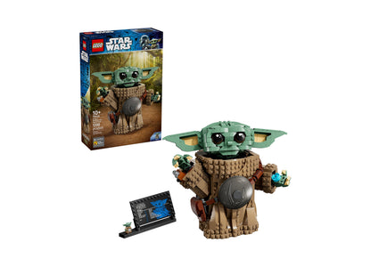 LEGO Star Wars Grogu Mandalorian Apprentice Building Set with posable green and tan figure, accessories, and characte...