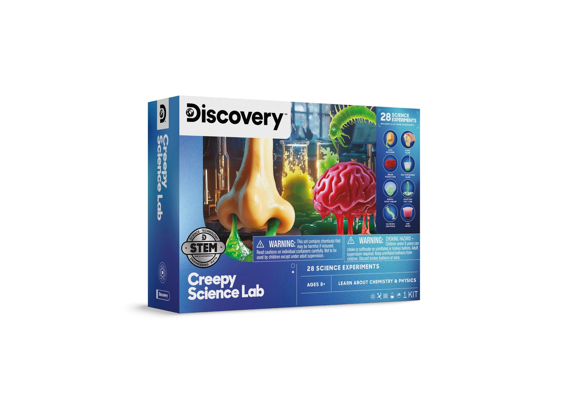 Discovery Kids Creepy Science Lab Kit with 28 experiments, STEM learning toy for ages 8+