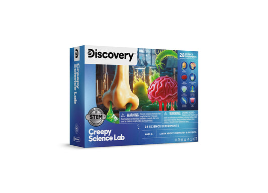 Discovery Kids Creepy Science Lab Kit with 28 experiments, STEM learning toy for ages 8+