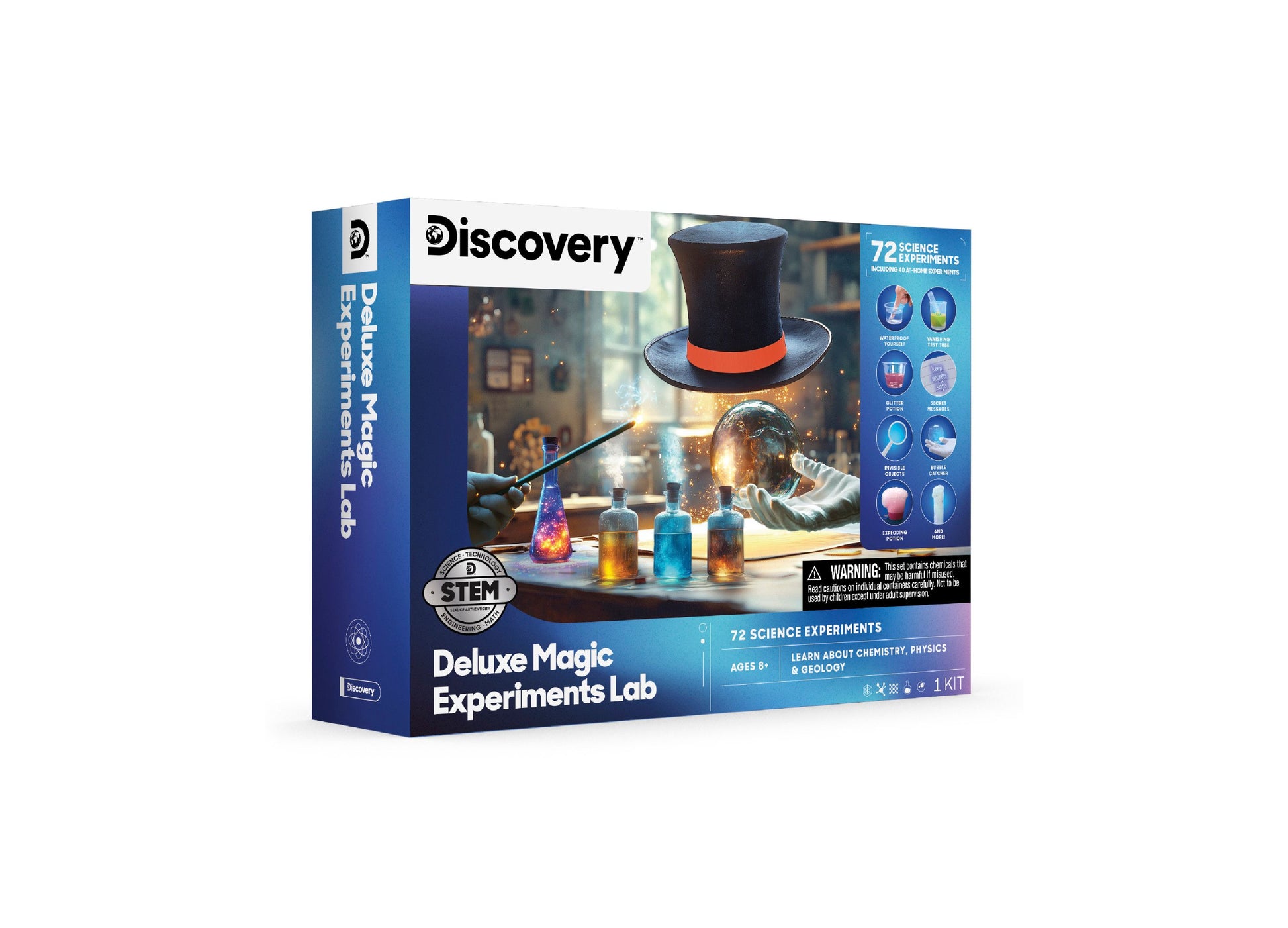 Discovery Deluxe Magic Experiments Lab Kit with 72 science experiments for kids ages 8+
