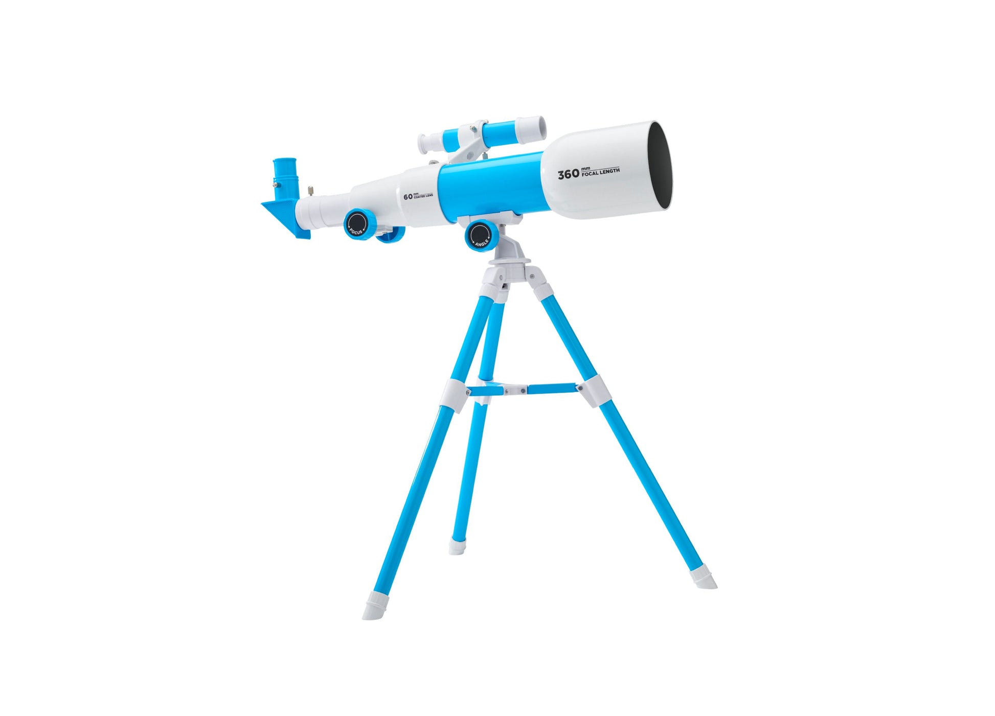 Discovery Kids Toy Telescope with blue and white tripod stand