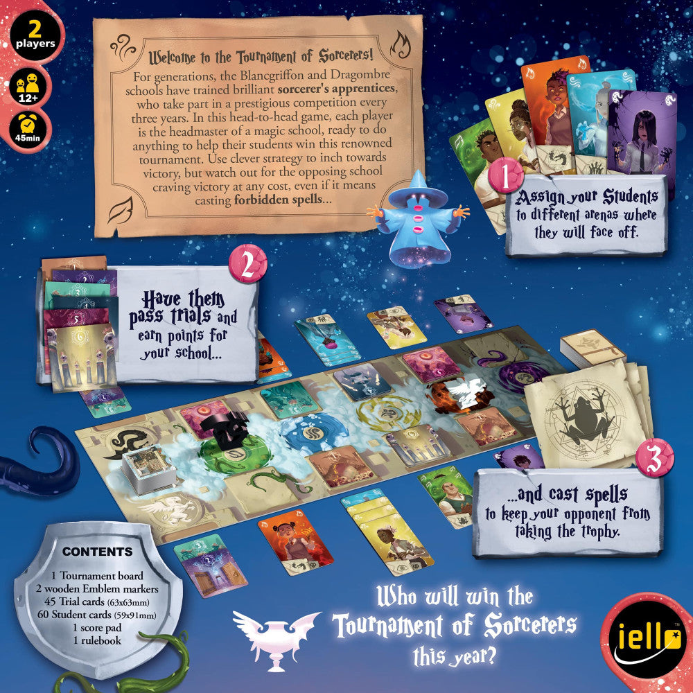 IELLO: Clash of Magic Schools - Set Collection Fantasy Card Game, Ages 12+, 2 Players