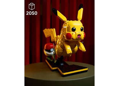 LEGO Pokémon Pikachu And Poké Ball Building Set with 2,050 pieces featuring yellow Pikachu figure with red cheeks and...