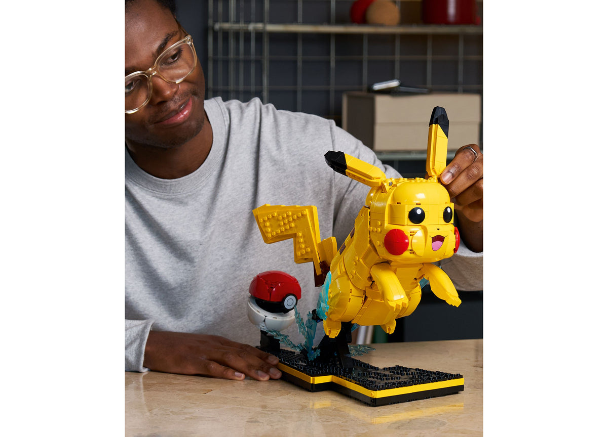 LEGO Pokémon Pikachu And Poké Ball Building Set with yellow Pikachu figure and red Poké Ball