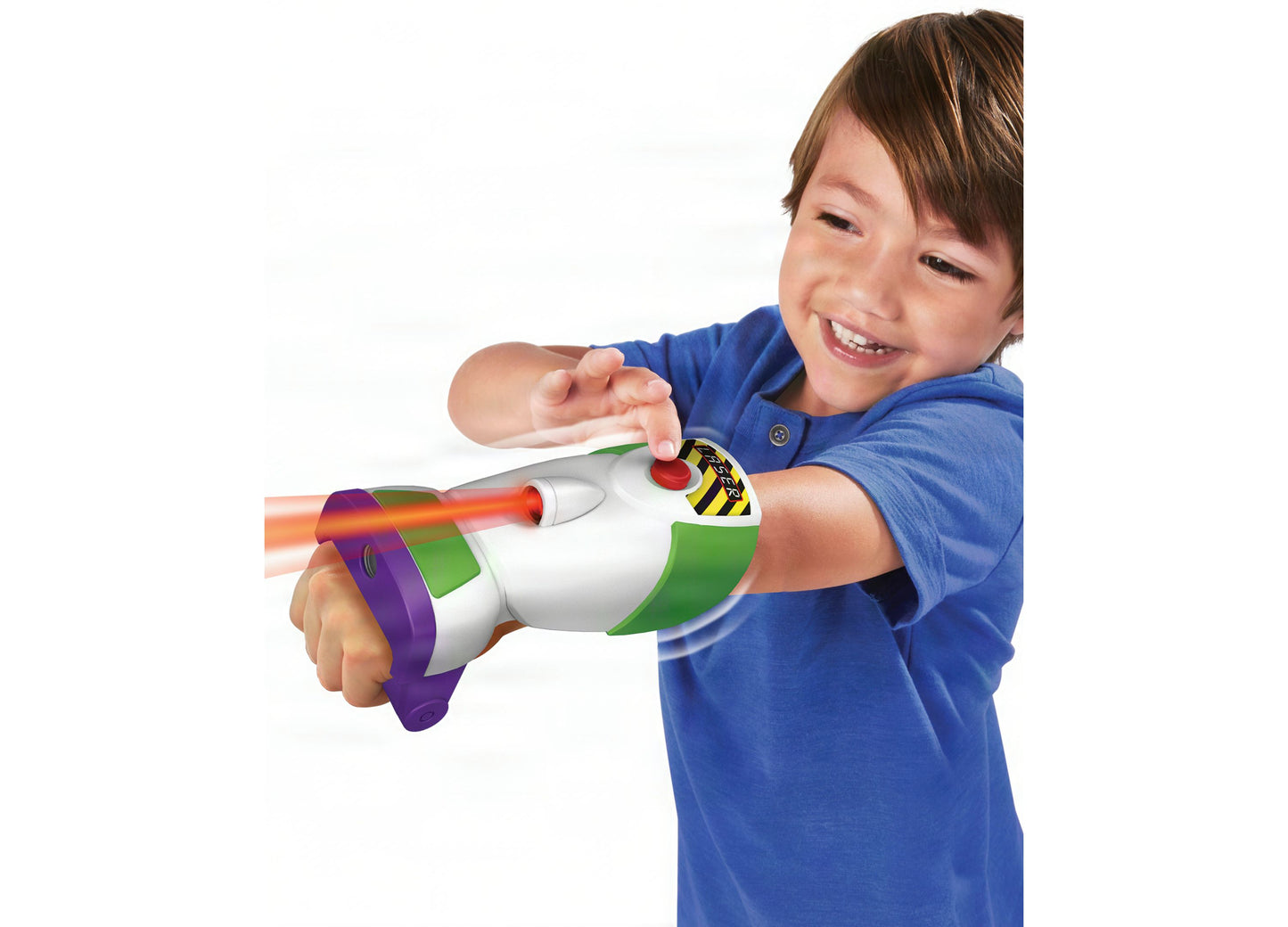 Buzz Lightyear Space Ranger Laser Gauntlet toy with green, white, and purple design