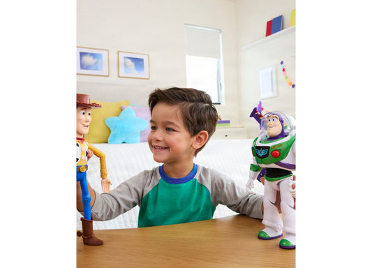 Disney Pixar Toy Story Woody 12-inch action figure with sounds in green and gray