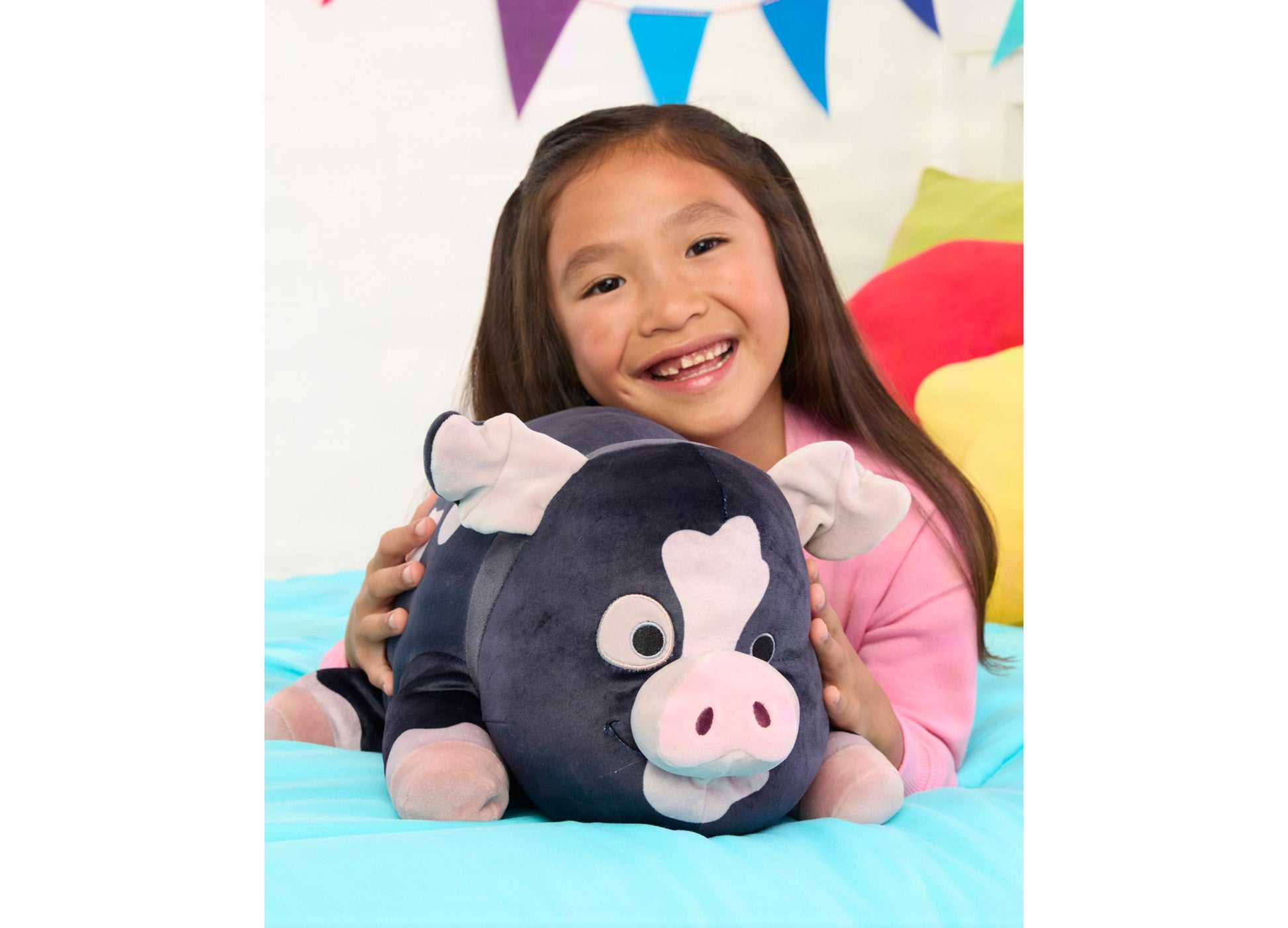 Disney Pixar Toy Story 5 Blaze's Pet Pig plush toy in navy blue and pink