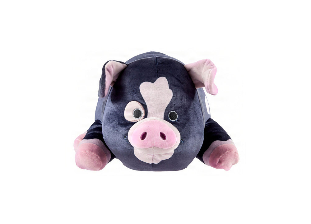 Toy Story Blaze's Pet Pig plush toy with pink nose, dark gray and pink fabric