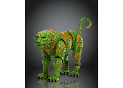 Masters of the Universe Chronicles Battle Cat 6.5 inch figure, green and orange tiger warrior toy