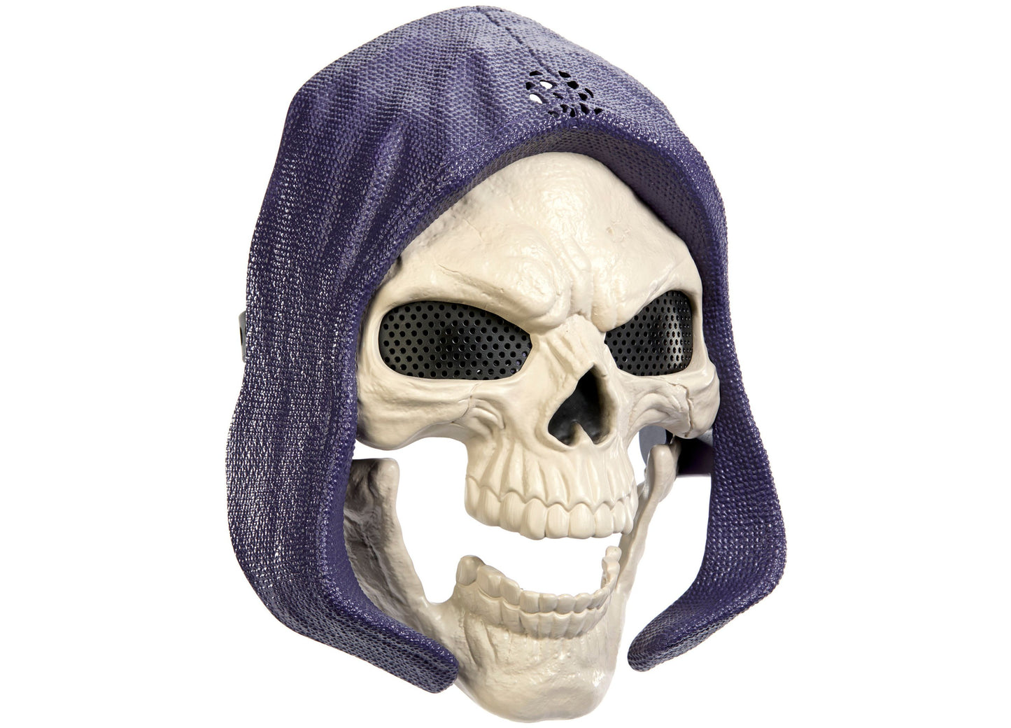 Skeletor Mask with purple hood, lights and sounds for Masters of the Universe costume roleplay