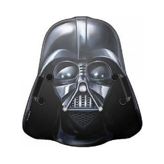 Darth Vader helmet collectible figure, black and metallic gray with distinctive mask design on plain background