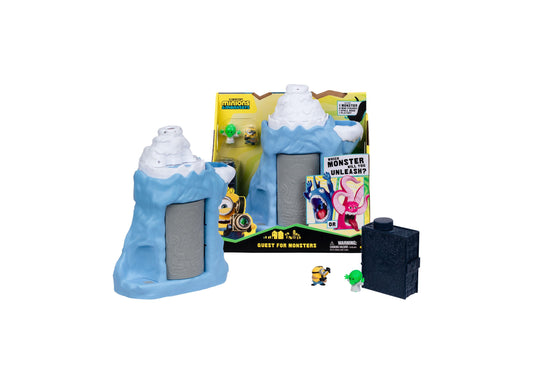 Despicable Me Minions Monster Reveal 3 Pack with blue ice cave playset and minion figures