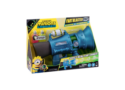 Despicable Me Minions Fart Blaster Pro blue toy gun with sound effects and stinky smell cartridges