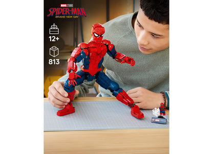 LEGO Marvel Spider-Man Hero Figure Building Toy 76346 with 813 pieces, red and blue articulated minifigure
