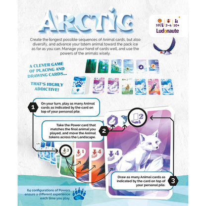 Ludonaute: Arctic - Strategy Card Game, Animal Set Collection & Hand Management, Ages 10+, 2-4 Players