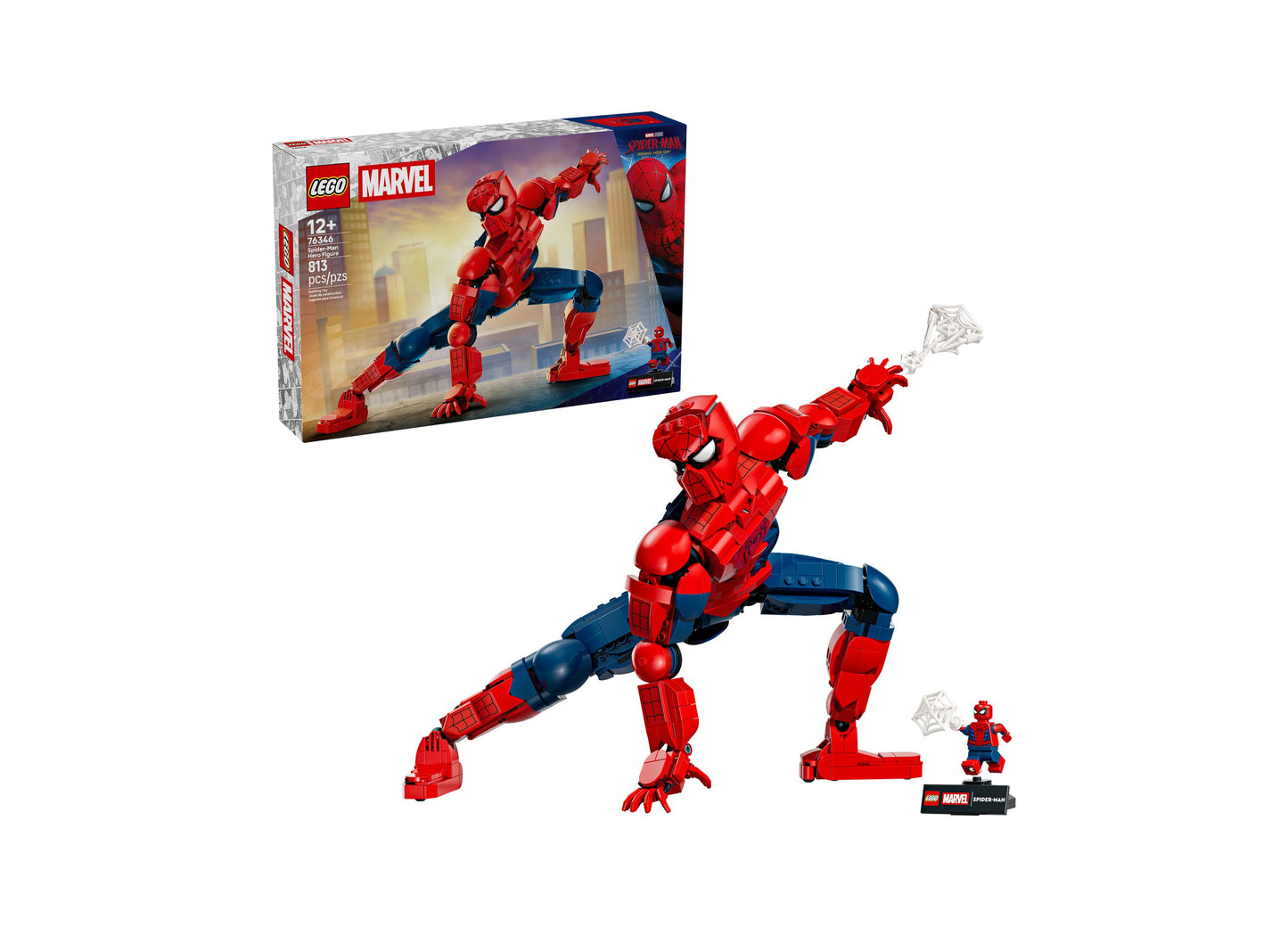 LEGO Marvel Spider-Man Hero Figure 76346 red and blue buildable action figure with minifigure