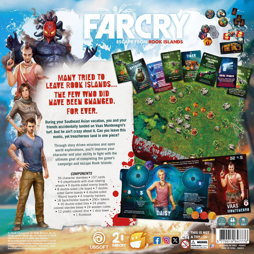 Funforge: Far Cry: Escape From Rook Islands - Cooperative Combat Strategy Board Game, Ages 14+, 1-4 Players
