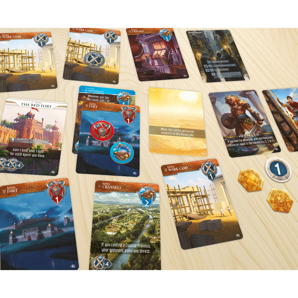 Funforge: Monumental Duel - Espionage - Civilization Deck-Building Board Game, Ages 10+, 2 Players