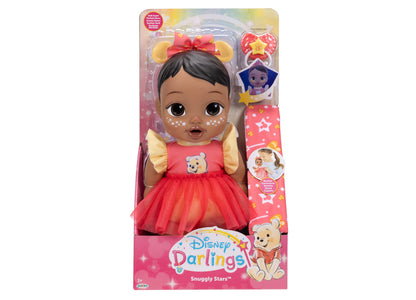 Disney Darlings Snuggly Stars Pooh Doll in pink dress with bow headband