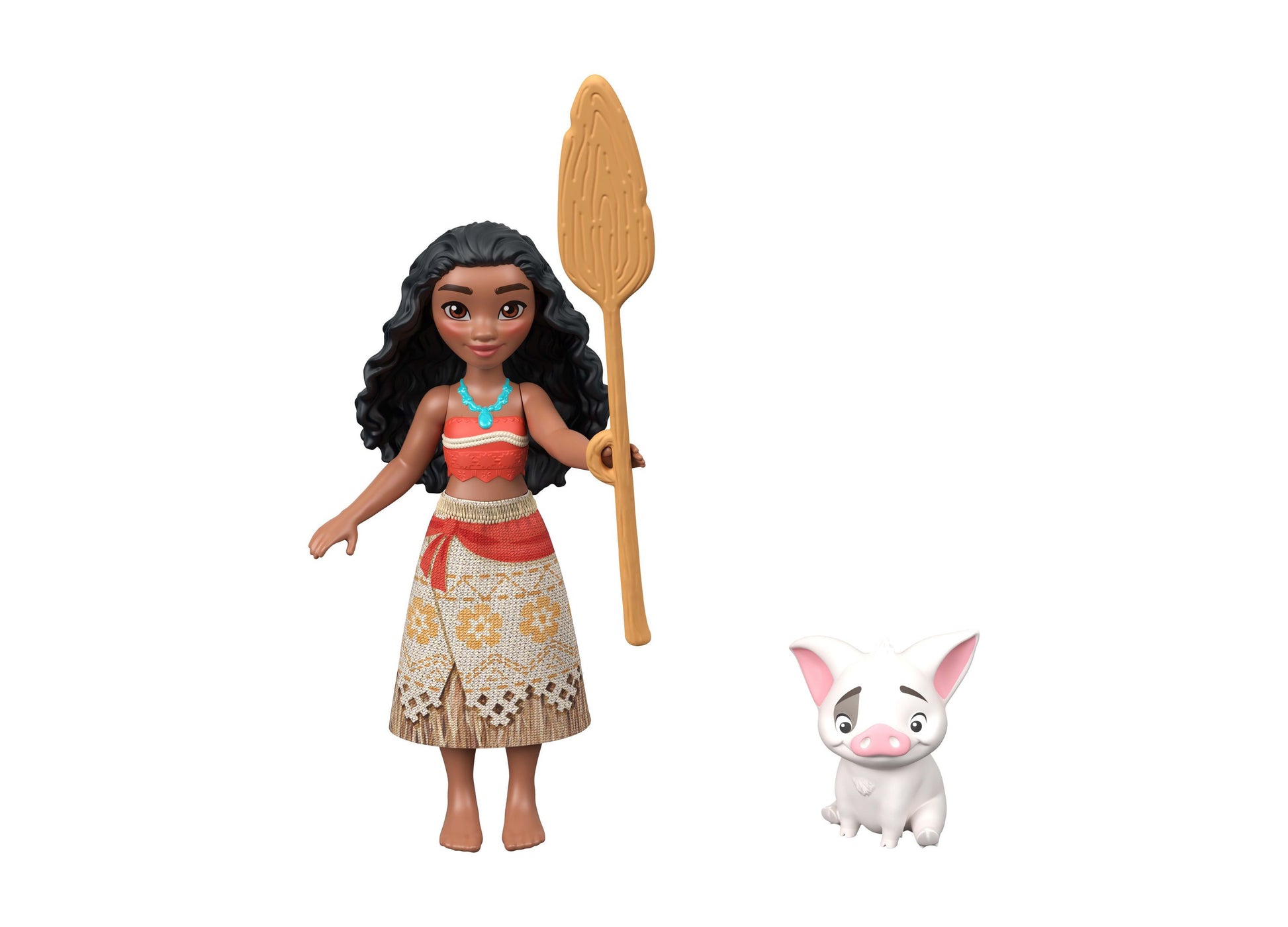 Disney Moana 7-Piece Character Set with doll, Pua figure, oar, and accessories