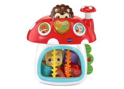 VTech Baby Put & Take Peek-a-Boo House red mushroom roof toy with interactive features