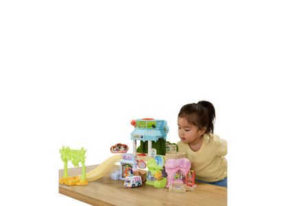 Bluey Ice Cream Adventure Playset with interactive ice cream truck, slide, and colorful buildings