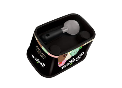 Casdon Breyers Ice Cream Scoop-and-Serve playset with black tub, scoop tool, and accessories inside