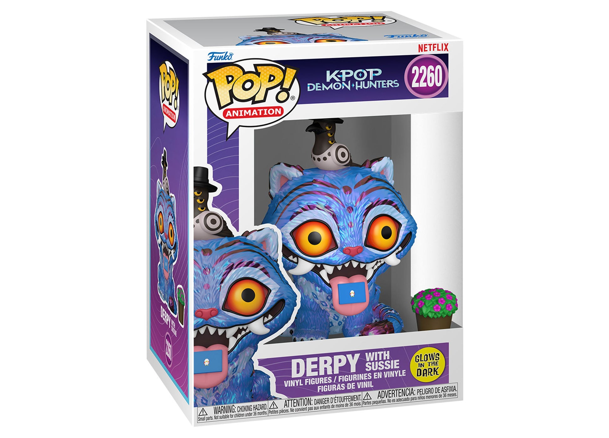 Funko POP KPOP Demon Hunters Derpy with Sussie glow-in-dark vinyl figure