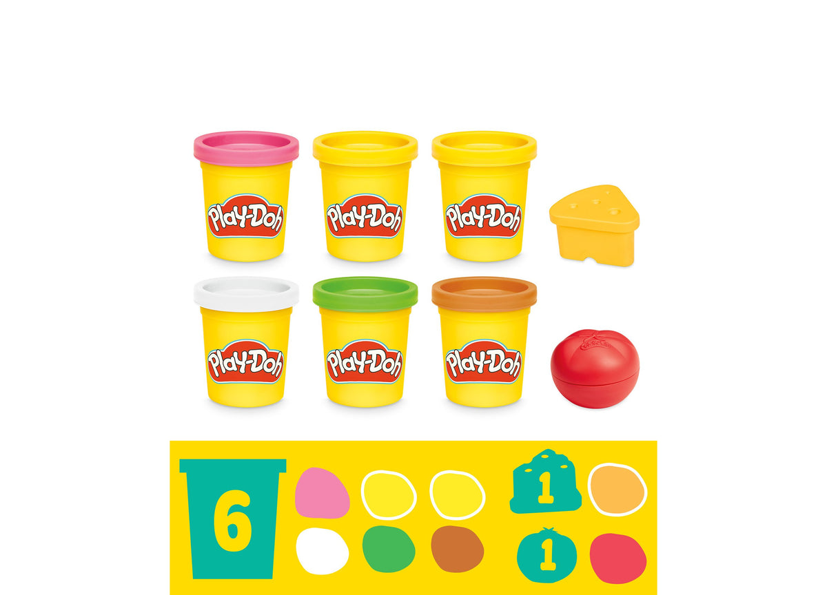 Play-Doh Super Sizzlin' Kitchen Playset with dough containers, pasta maker tool, and accessories