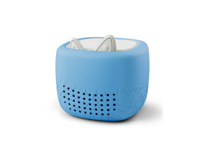Blue Tonies Toniebox Lite Protective Silicone Cover with cat-head design and speaker holes