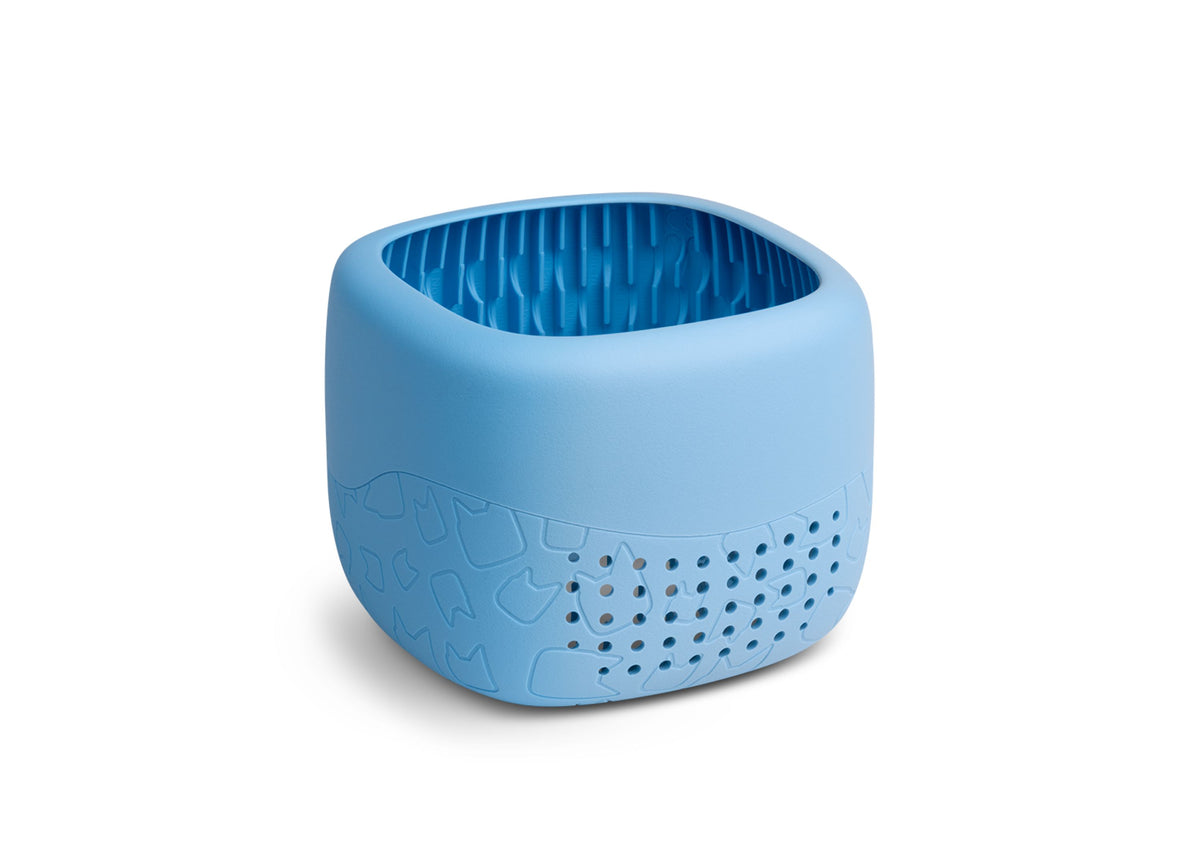Blue Tonies Toniebox Lite Protective Silicone Cover with cat-head design and speaker holes