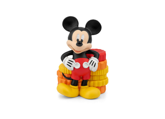 Tonies Mickey Mouse Clubhouse audio figurine with red shorts, yellow shoes, and black ears