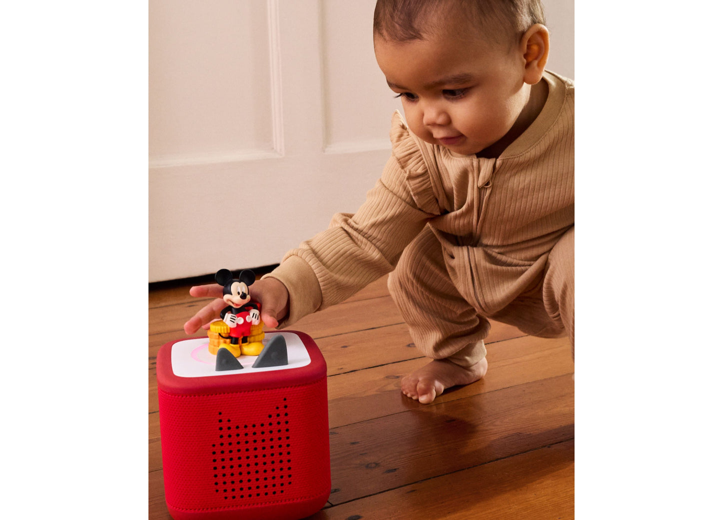 Tonies Mickey Mouse Clubhouse audio figurine in red speaker with Mickey character on top