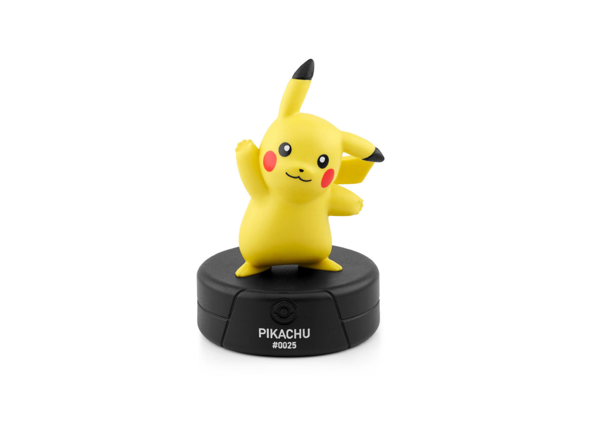 Tonies Pokémon Pikachu yellow audio figurine on black base, ages 5+