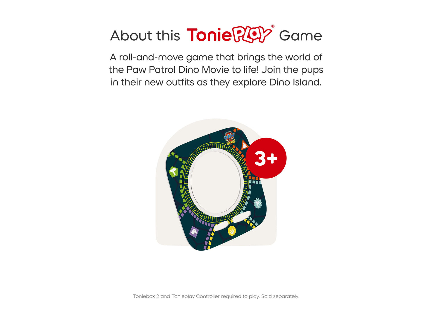 Tonies Tonieplay PAW Patrol Roll and Move Board Game with circular track and colorful game pieces for ages 3+