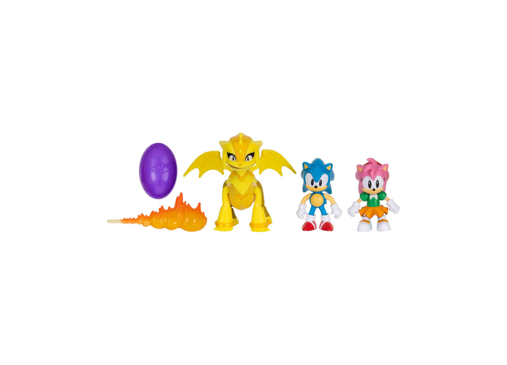 Sonic The Hedgehog Classic 2.5-Inch 3-Piece Diorama Collector Set with Classic Sonic, Classic Amy, Trip figures and B...