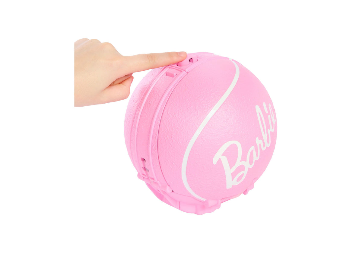 Barbie Team Barbie Roll & Reveal Tennis Player doll with pink ball accessory