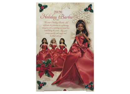2026 Holiday Barbie 13-Inch Doll in red strapless gown with bow detail