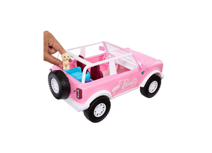 Hot Wheels Barbie Ford Bronco pink RC car with white roof and black wheels