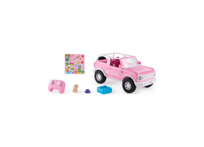 Hot Wheels Barbie Ford Bronco pink remote-control car with accessories