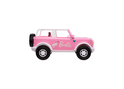 Hot Wheels Barbie Ford Bronco pink remote-control toy car with white trim