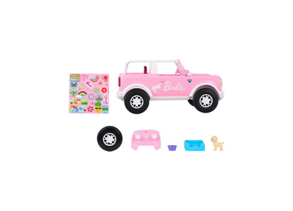 Barbie Ford Bronco pink remote-control car with accessories and controller