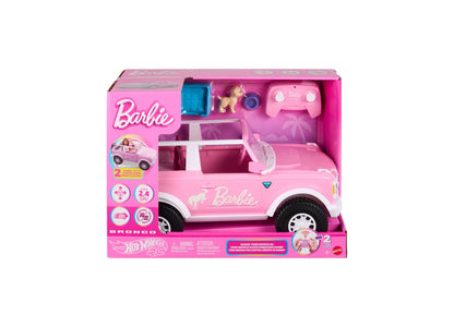 Hot Wheels Barbie Ford Bronco pink RC car with remote control and accessories