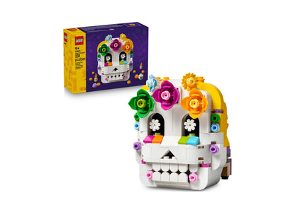 LEGO Día De Los Muertos Altar of the Dead 40811 with colorful flowers and skull design