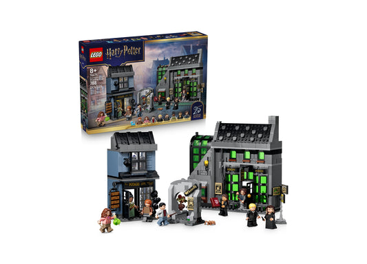 LEGO Harry Potter Knockturn Alley Wizarding Shops 788-piece building set with two connected shops, minifigures, and g...