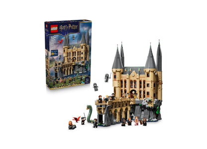 LEGO Harry Potter Hogwarts Castle East Wing 76473 building set with tan towers, minifigures, and accessories