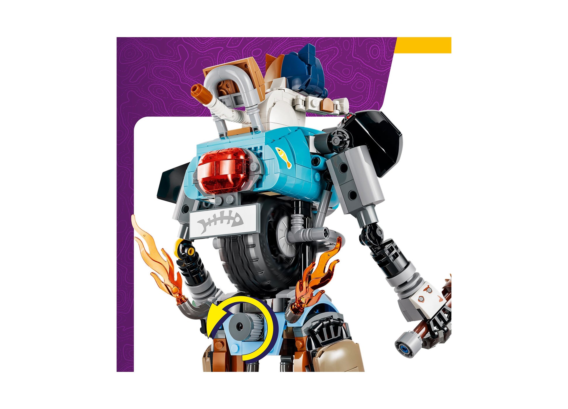 LEGO Fortnite KIT 77081 buildable robot figure with blue, white, and orange armor pieces
